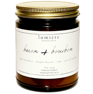 bacon + bourbon candle